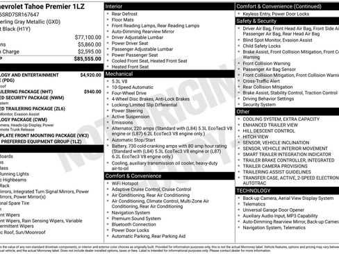 Certified 2025 Chevrolet Tahoe Premier AWD/4WD image 40