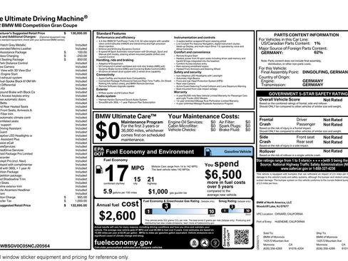 Used 2022 BMW M8 Gran Coupe xDrive Competition w/ Comfort Seating Package image 2