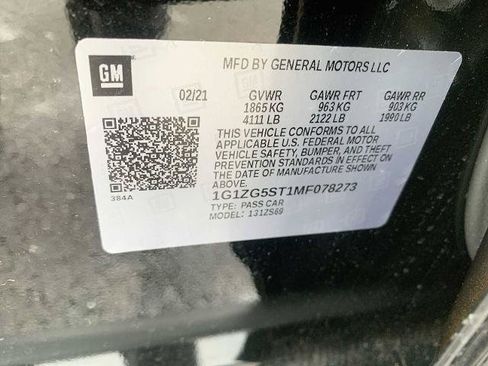 Certified 2021 Chevrolet Malibu RS FWD image 31