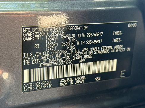 Used 2020 Toyota RAV4 LE w/ All Weather Liner Package AWD/4WD image 27
