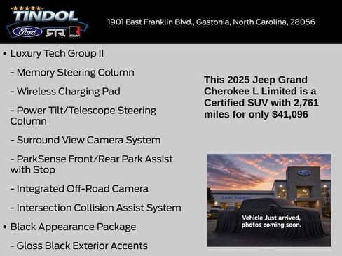Used 2025 Jeep Grand Cherokee L Limited w/ Luxury Tech Group II AWD/4WD image 4