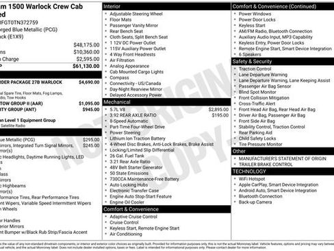 New 2026 RAM 1500 Classic Warlock AWD/4WD image 29