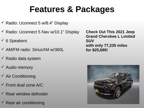 Used 2021 Jeep Grand Cherokee L Limited AWD/4WD image 8