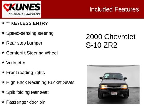 Used 2000 Chevrolet S10 Pickup 4x4 Extended Cab w/ Preferred Equipment Group image 2