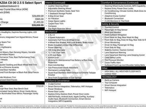 Used 2025 MAZDA CX-30 AWD 2.5 S w/ Select Sport Pkg image 15