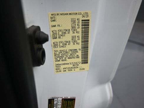 Used 2019 Nissan Titan S w/ S Utility Package AWD/4WD image 15