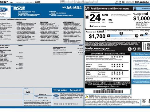 Used 2021 Ford Edge ST-Line FWD image 2