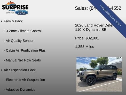 Used 2026 Land Rover Defender 110 X-Dynamic SE AWD/4WD image 7