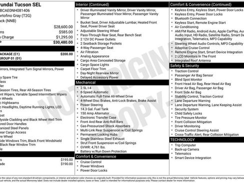 Used 2022 Hyundai Tucson SEL w/ Cargo Package AWD/4WD image 29