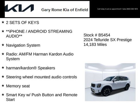 Certified 2024 Kia Telluride SX Prestige w/ Towing Package AWD/4WD image 14