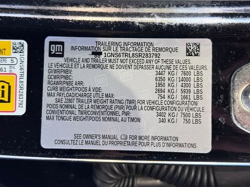 Certified 2025 Chevrolet Tahoe High Country AWD/4WD image 11