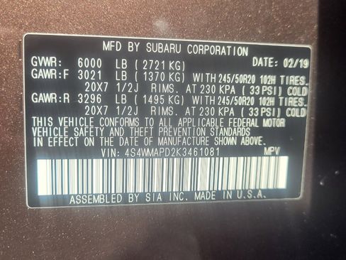 Used 2019 Subaru Ascent Limited w/ Popular Package #3 image 42