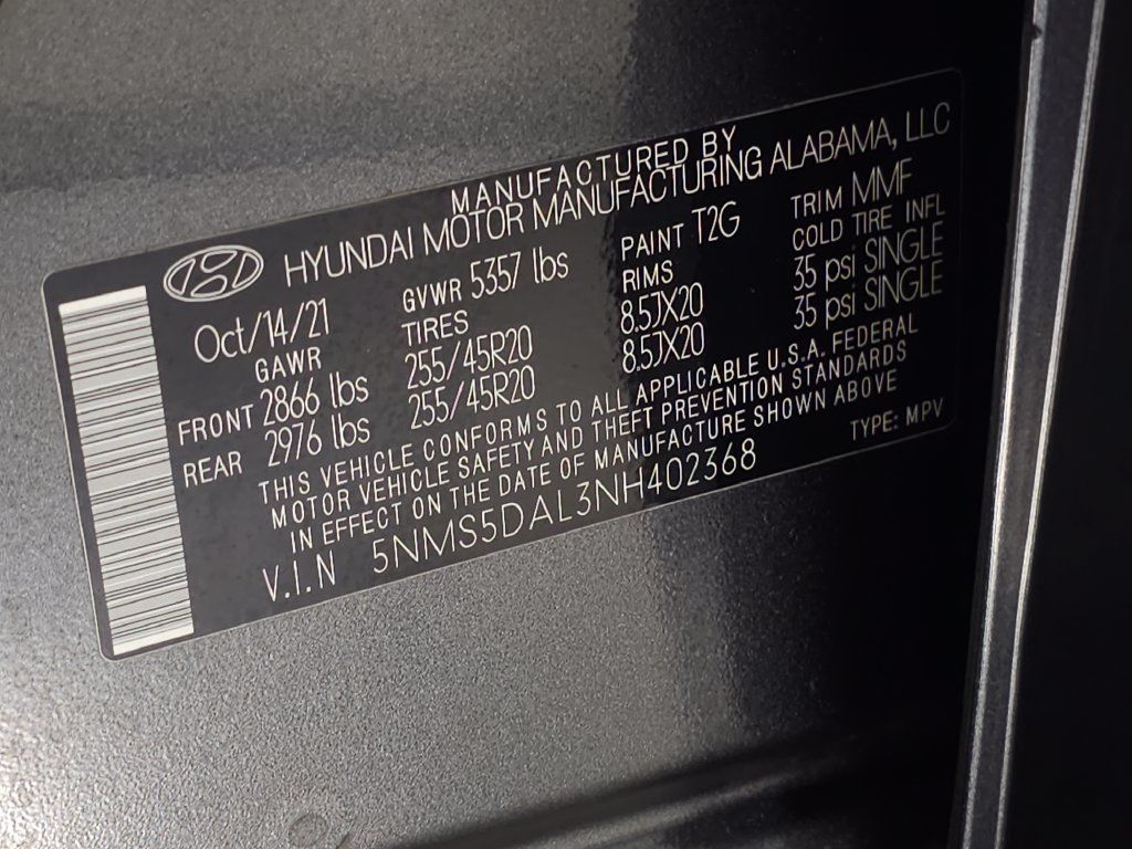 Used 2022 Hyundai Santa Fe Calligraphy AWD/4WD image 39