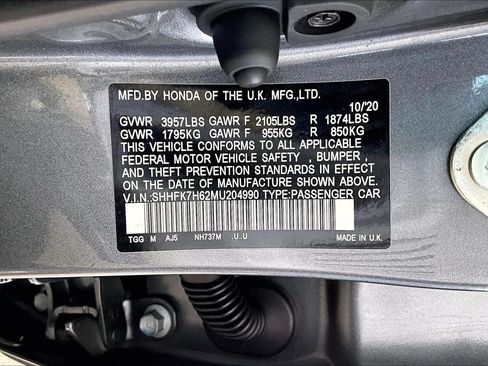 Used 2021 Honda Civic EX image 16