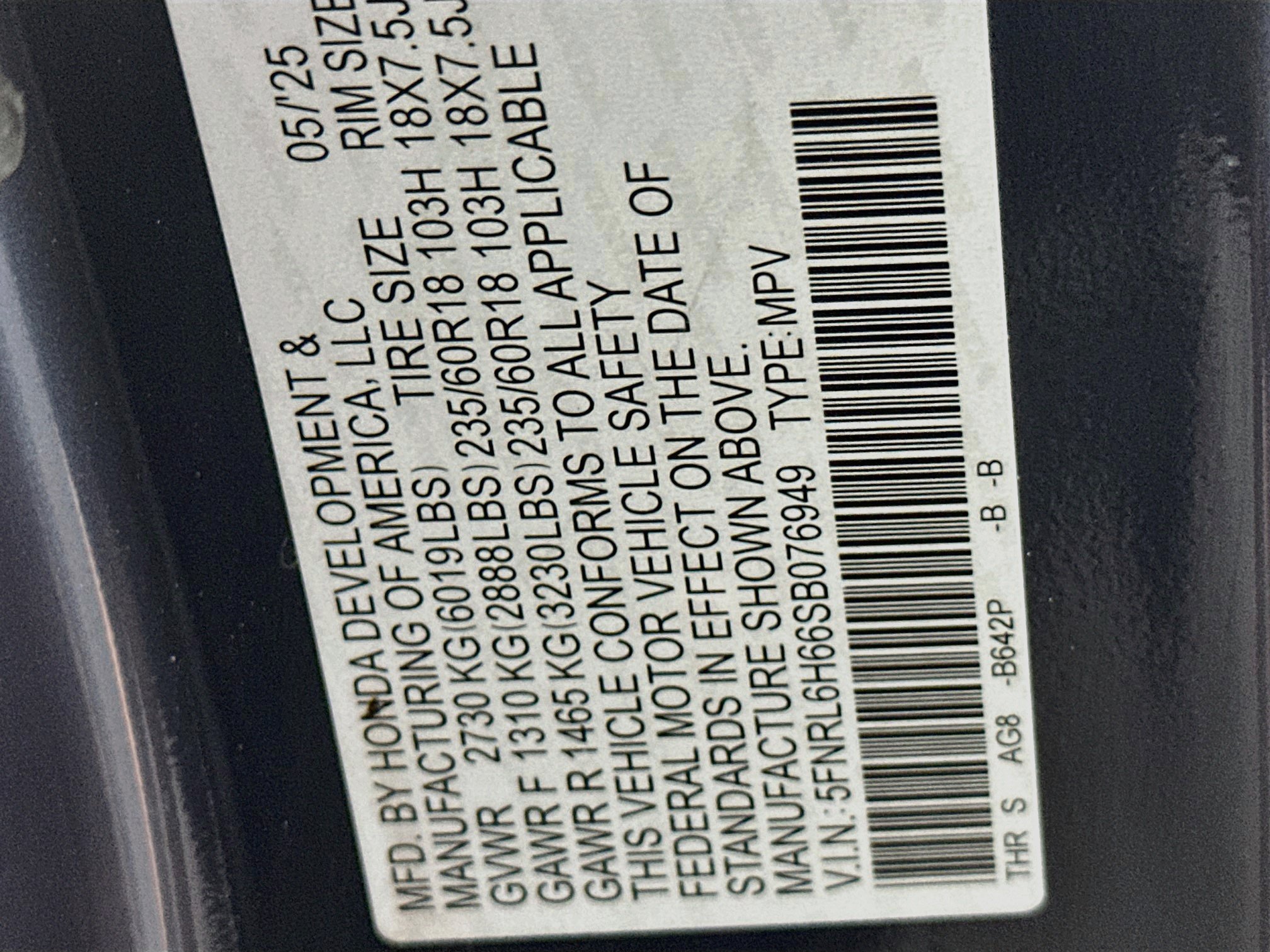 Used 2025 Honda Odyssey EX-L image 12