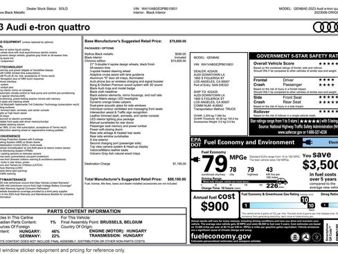 Used 2023 Audi e-tron Chronos w/ Chronos Package image 2