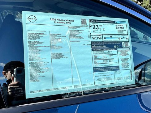 New 2026 Nissan Murano Platinum w/ Cargo Package AWD/4WD image 14