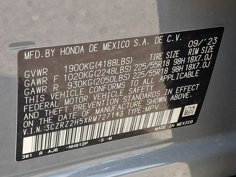 Certified 2024 Honda HR-V Sport image 28