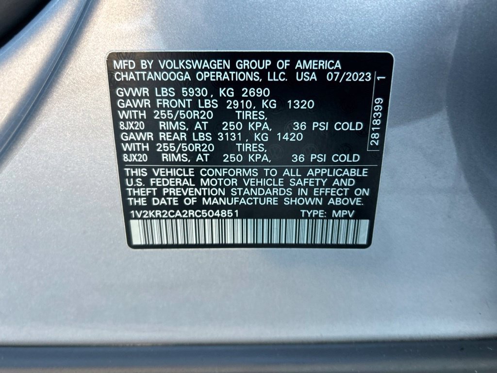 Used 2024 Volkswagen Atlas SE w/ Panoramic Sunroof Package AWD/4WD image 49