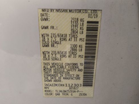 Used 2019 Nissan Murano SV w/ Premium Package image 33