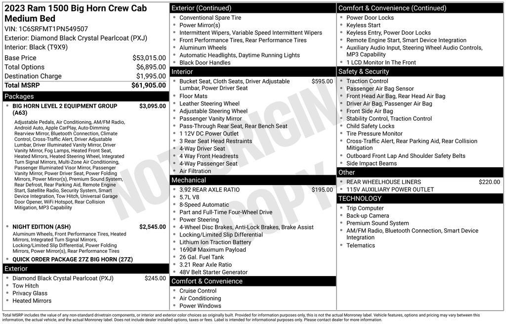 Used 2023 RAM 1500 Big Horn AWD/4WD image 39
