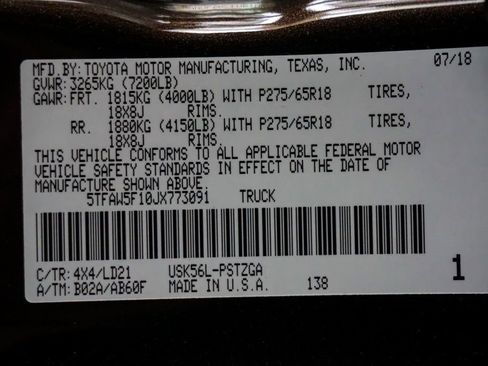 Used 2018 Toyota Tundra 1794 Edition AWD/4WD image 25