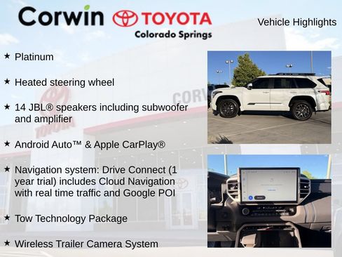 Used 2026 Toyota Sequoia Platinum w/ Tow Technology Package AWD/4WD image 15