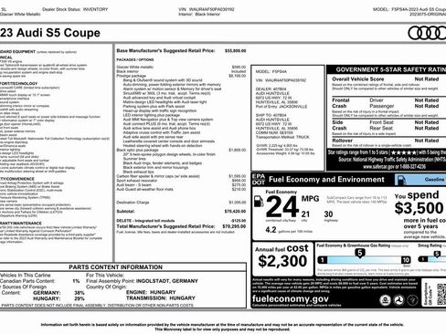 Used 2023 Audi S5 Prestige image 2