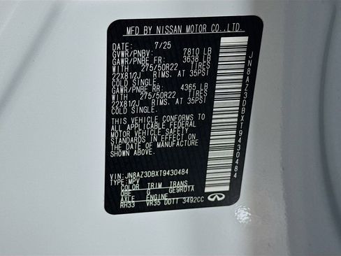 New 2026 INFINITI QX80 4WD image 44