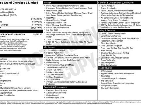 New 2026 Jeep Grand Cherokee L Limited AWD/4WD image 5
