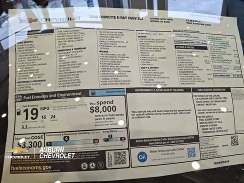 New 2026 Chevrolet Corvette E-Ray w/ ZER Performance Package image 21