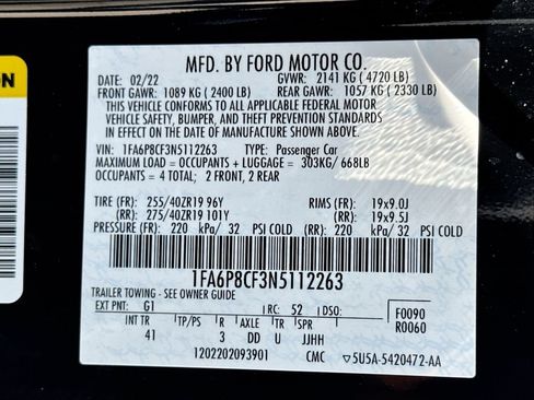 Used 2022 Ford Mustang GT Premium w/ GT Performance Package RWD image 37