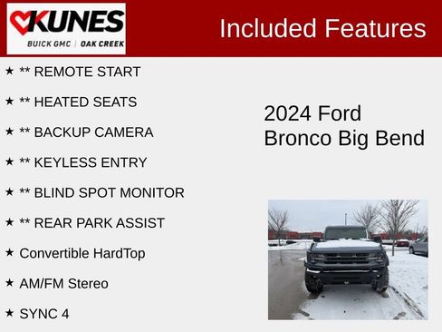Used 2024 Ford Bronco Big Bend image 2
