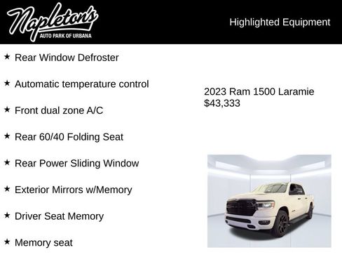 Used 2023 RAM 1500 Laramie AWD/4WD image 7