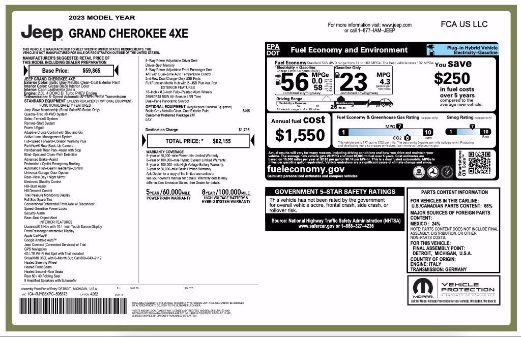 Used 2023 Jeep Grand Cherokee 4WD 4xe image 7