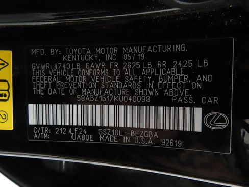Used 2019 Lexus ES 350 F Sport w/ Accessory Package 2 FWD image 29