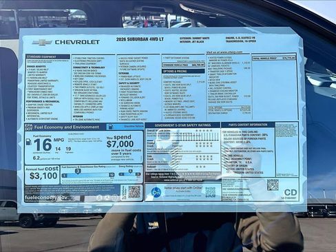 New 2026 Chevrolet Suburban LT w/ Comfort Package image 21