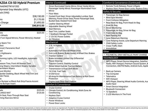 New 2026 MAZDA CX-50 AWD 2.5 Hybrid w/ Premium Pkg image 2