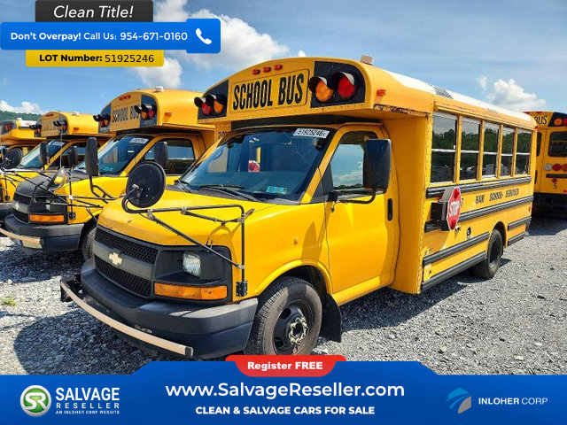 Used 2012 Chevrolet Express 3500 Extended w/ School Bus Package RWD image 3