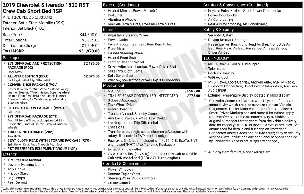 Certified 2019 Chevrolet Silverado 1500 RST AWD/4WD image 4