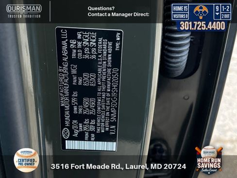 Certified 2025 Hyundai Santa Fe Limited AWD/4WD image 32