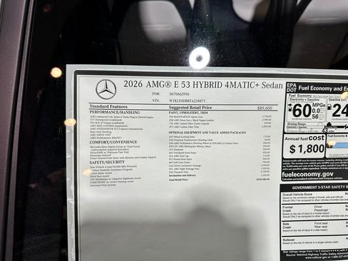New 2026 Mercedes-Benz E 53 AMG e 4MATIC Sedan image 17