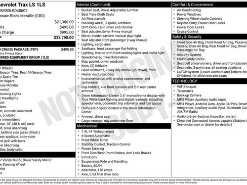 Used 2020 Chevrolet Trax LS w/ Tint and Cruise Package FWD image 5