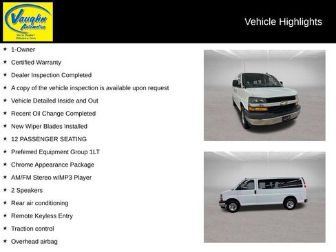 Used 2019 Chevrolet Express 3500 LT w/ LT Preferred Equipment Group RWD image 2