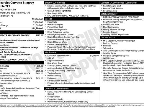 Used 2022 Chevrolet Corvette Stingray Preferred Conv RWD image 4