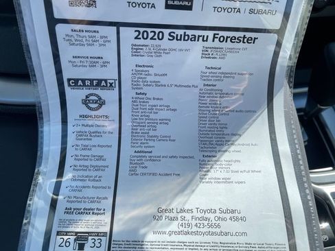 Used 2020 Subaru Forester w/ Alloy Wheel Package AWD/4WD image 27