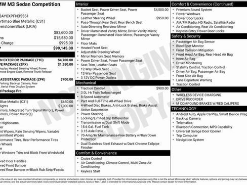 Certified 2023 BMW M3 Competition w/ M Carbon Exterior Package image 8