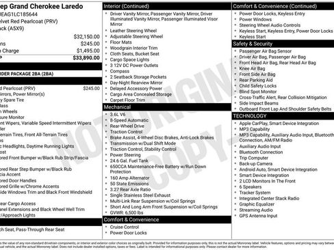 Certified 2020 Jeep Grand Cherokee Laredo RWD image 25