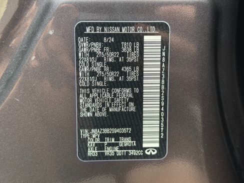 Used 2025 INFINITI QX80 Luxe AWD/4WD image 46