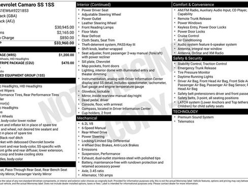 Used 2010 Chevrolet Camaro SS w/ RS Package image 64